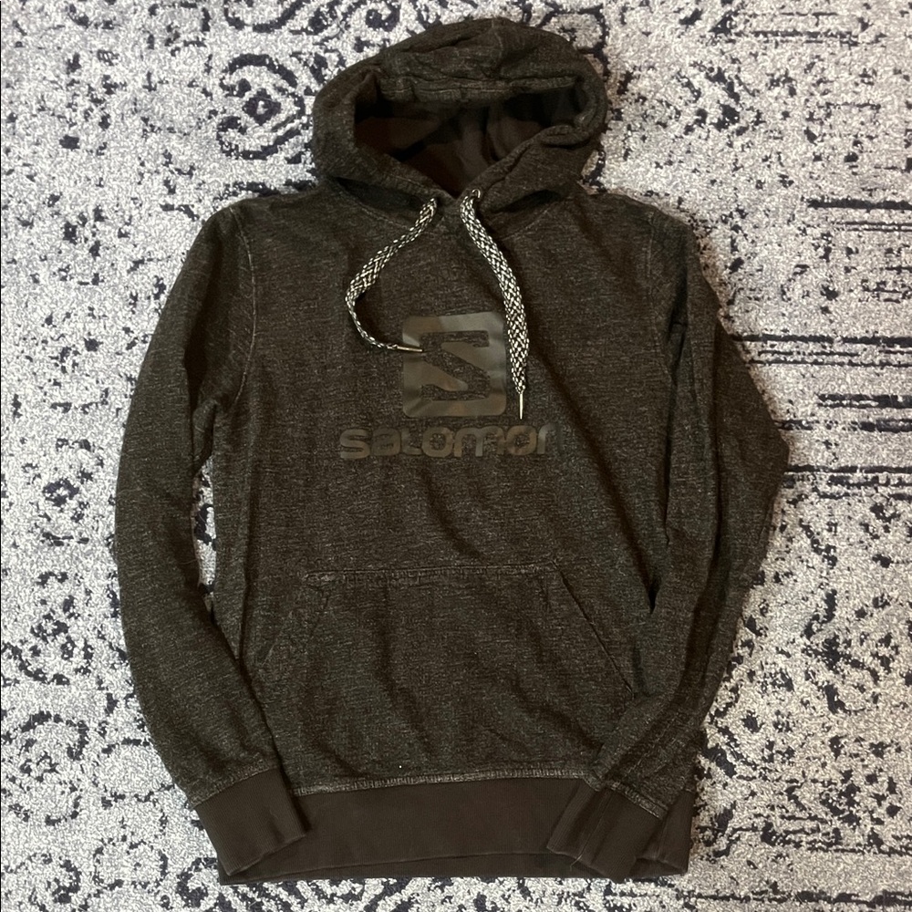 Salomon Dark Charcoal Heather Hoodie Sweatshirt